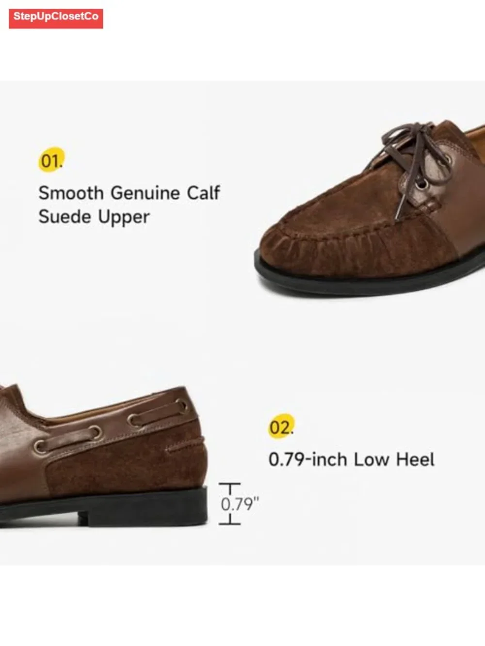 Women's Suede Loafer Flats Lace Up Casual Office Driving Shoes
